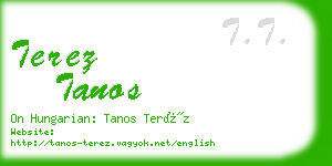 terez tanos business card